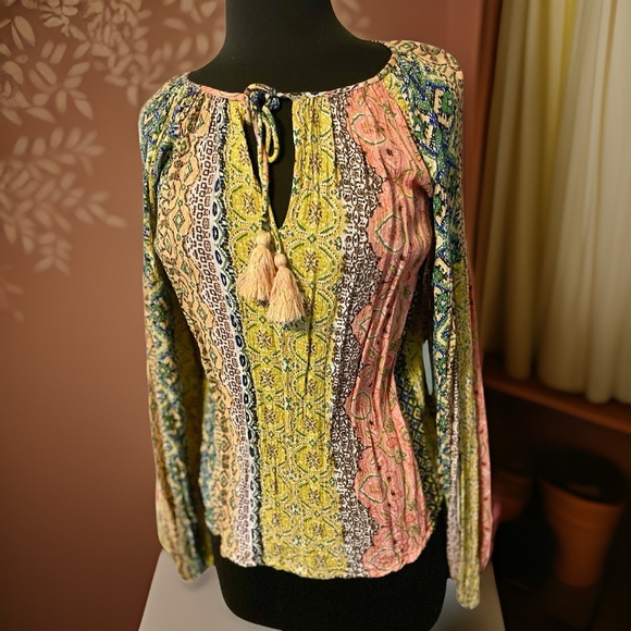 Fox and gray boho blouse - Picture 1 of 5
